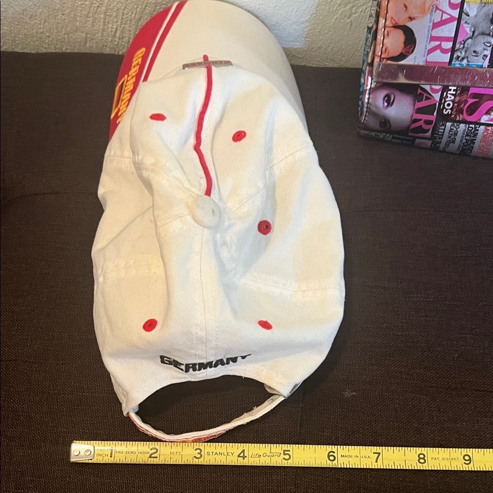 # 0599 + Unisex’s Germany White and Red Cap - Picture 5 of 6